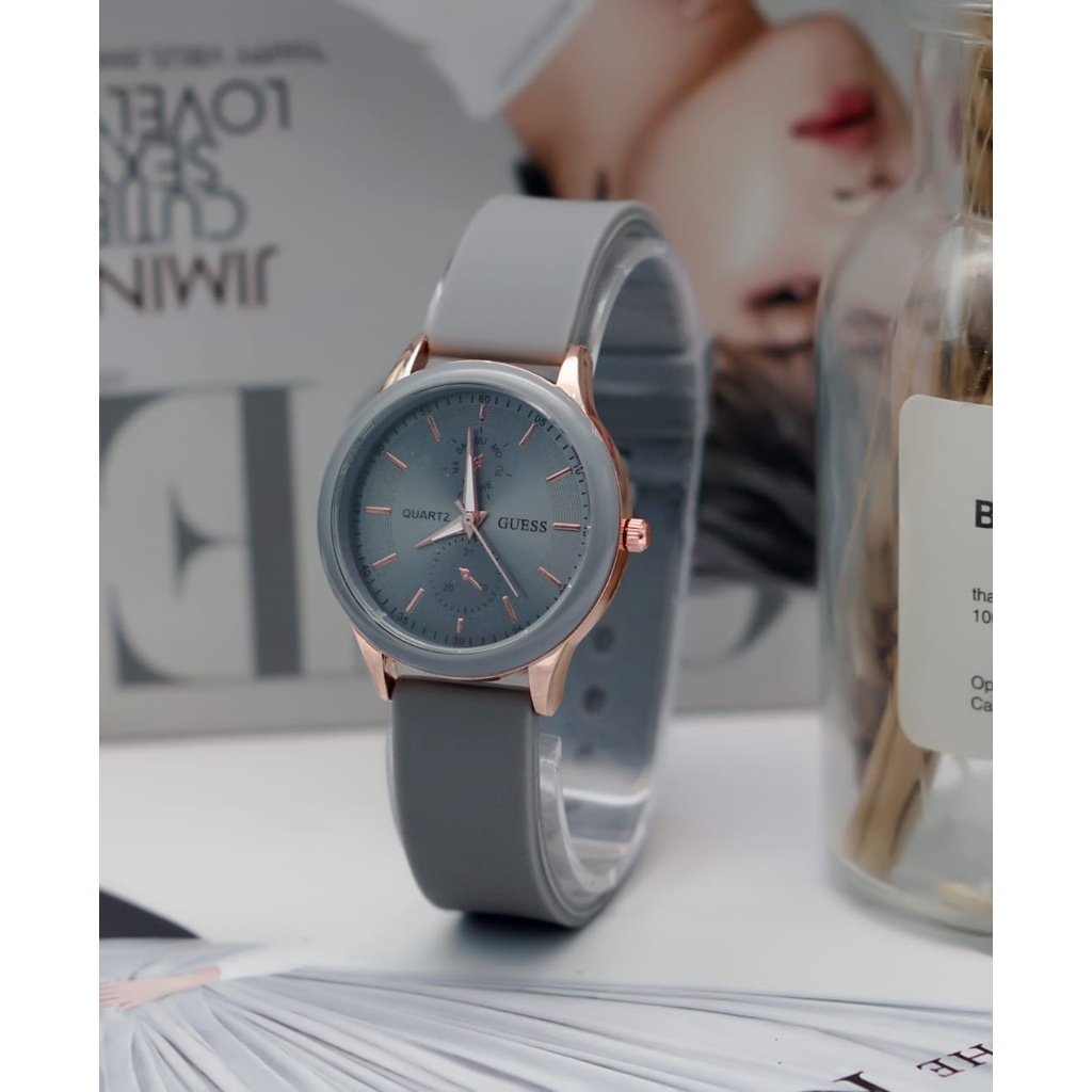 PA JAM TANGAN WANITA / PRIA ANALOG CHRONO VARIASI QUARTZ  RUBBER WATCH IMPORT GROSIR  HIGH QUALITY RM060