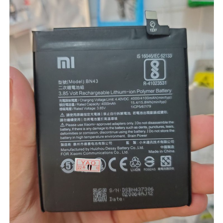Batre Baterai Xiaomi Redmi Note 4X Bn43 Original Baterai Xiaomi Note 4X