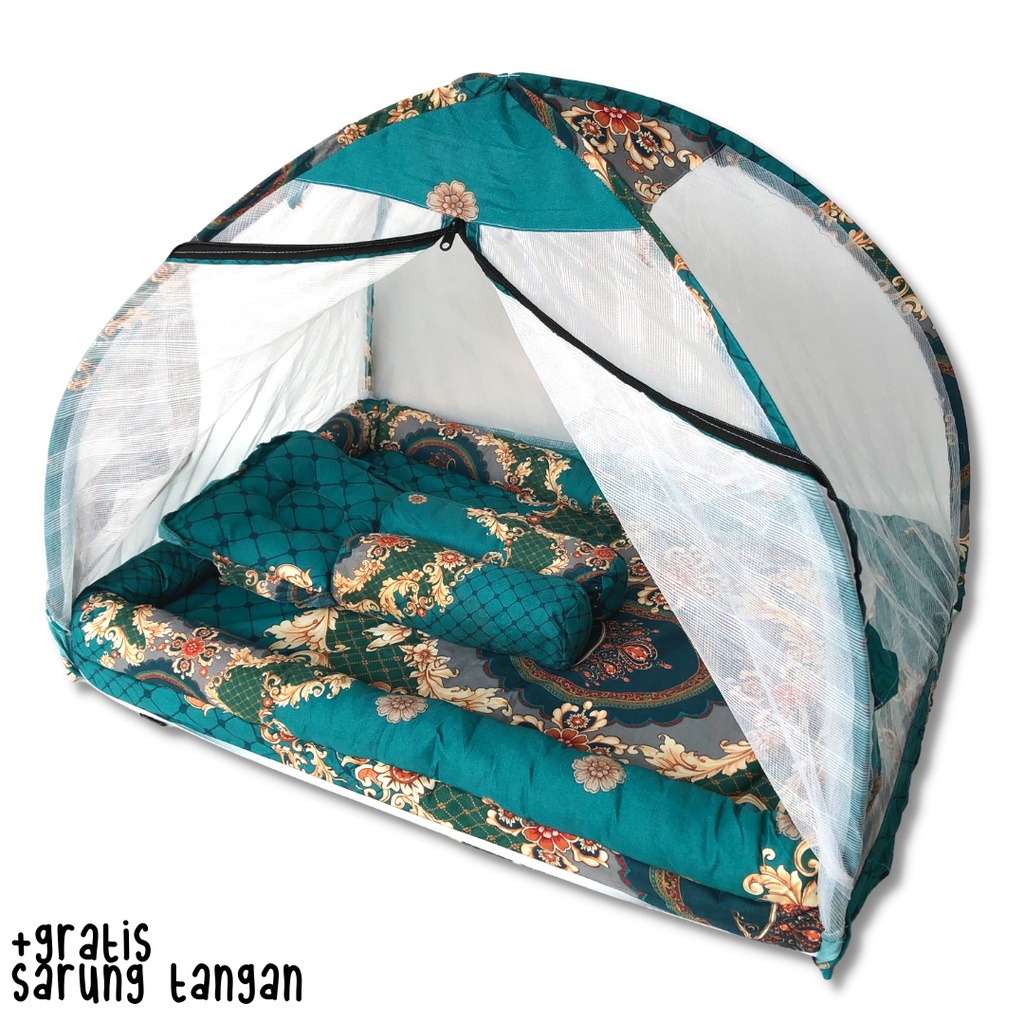 Kasur Bayi Set Kelambu Lepas Pasang Motif Batik Lengkap Bantal Guling Model Kolam Karakter Tenda Ana