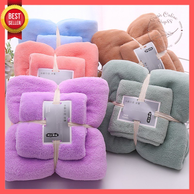 GOS - D311 - HANDUK 2IN1 COTTON TOWEL Bahan Lembut