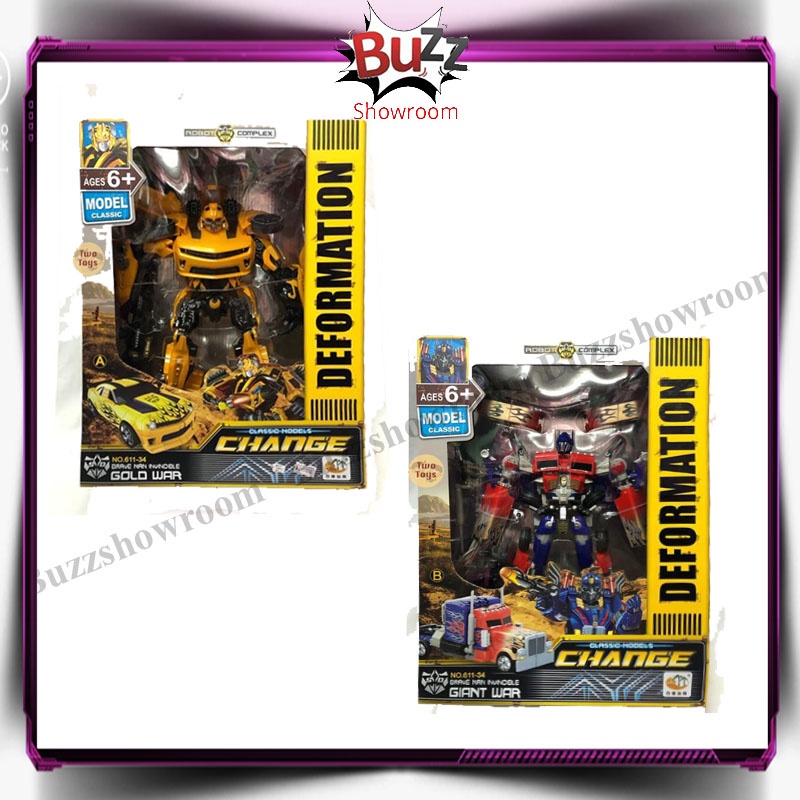 Transformers Deformation Figure Mainan Robot Optimus Bumblebee Besar