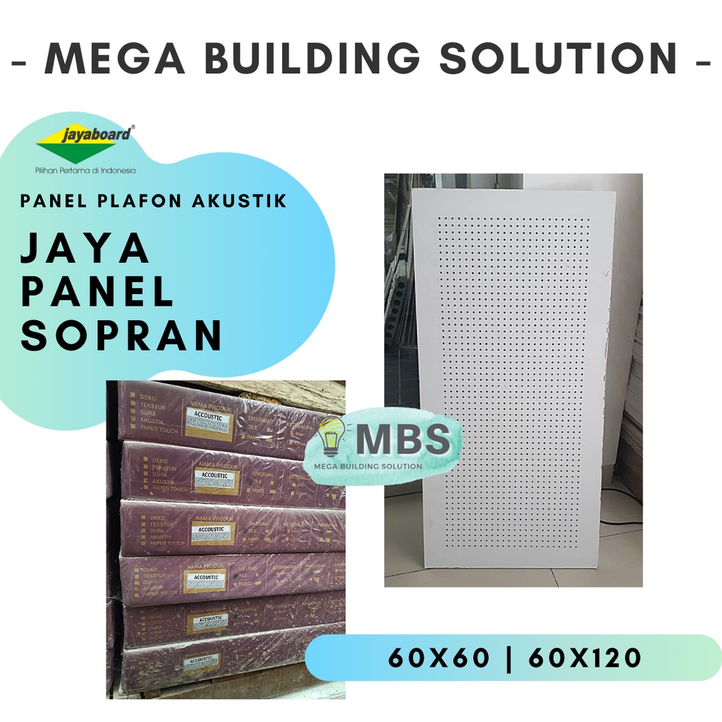 Jual [DUS] Jayaboard Akustik Sopran 60x60 / Plafon Ceiling Panel 9mm ...