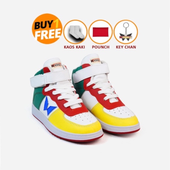 WINSKETZ - Wins High Multicolour | Sepatu Anak Laki Laki | Sepatu Anak Perempuan | Sepat Anak Unisex | Sepatu Anak Original