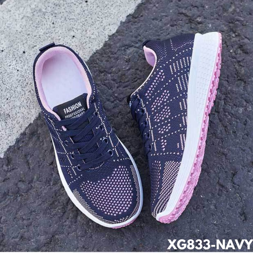 SEPATU SNEAKERS WANITA STYLE WARNA BASIC MANTEP NGEGYM BAHAN MESH BERKUALITAS IMPORT G833