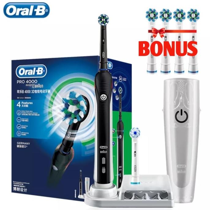 Oral B pro 4000 electric toothbrush ---TERBARU---