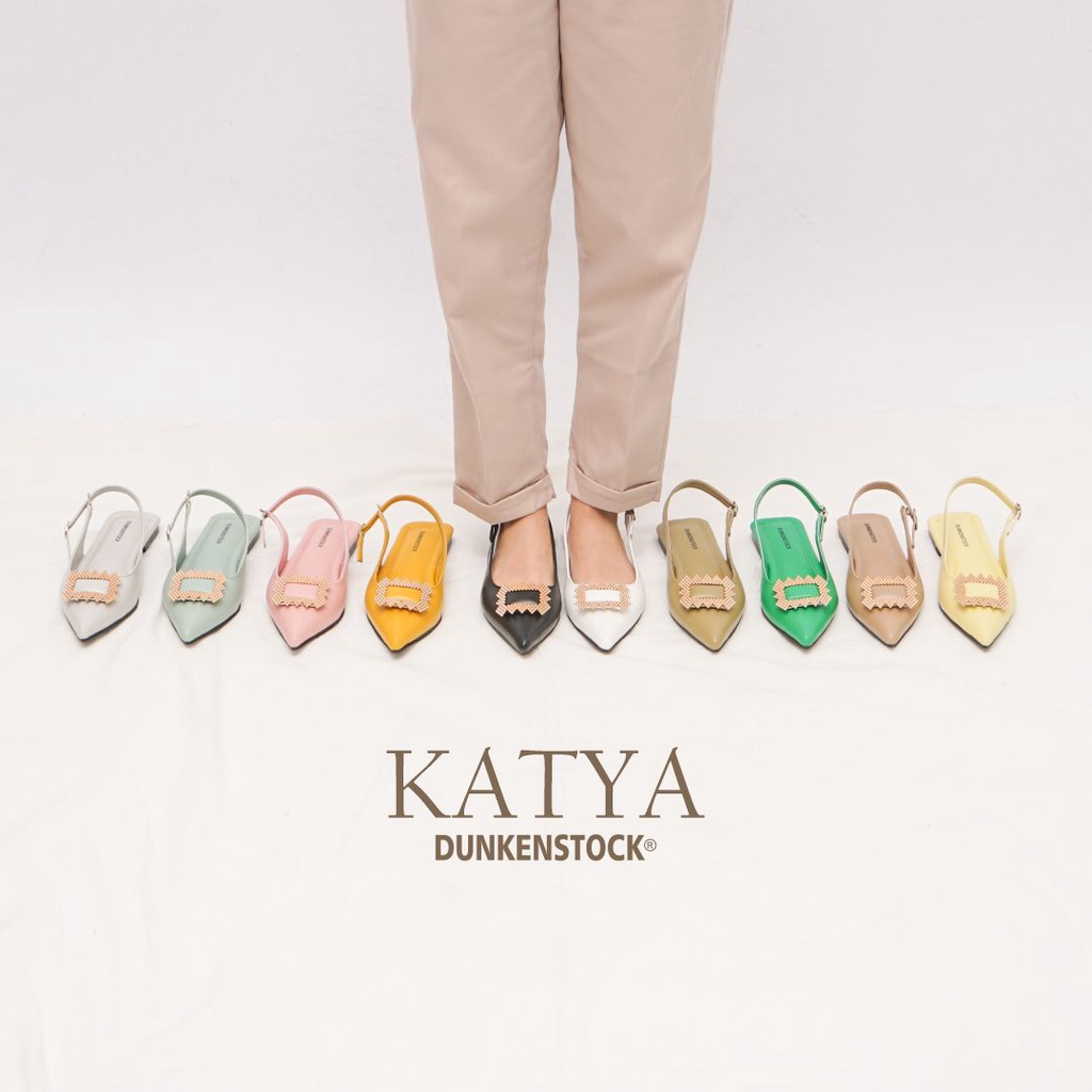 Dunkenstock KATYA Sepatu Flat Wanita Flatshoes slingback sepatu kerja teplek terbaru