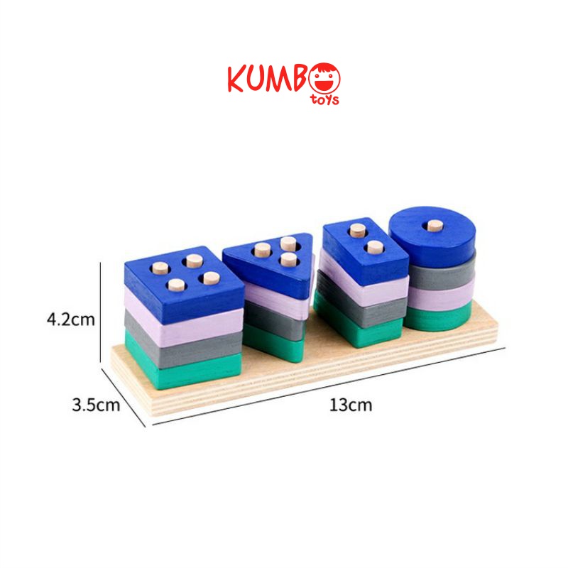 Mainan Edukasi Anak Puzzle Geometri Panjang