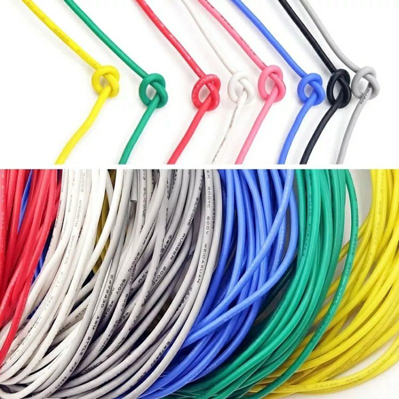 1meter kabel 28awg serabut putih untuk konektor jst sh1.0, JST 1.25, ZH1.5 GH1.5