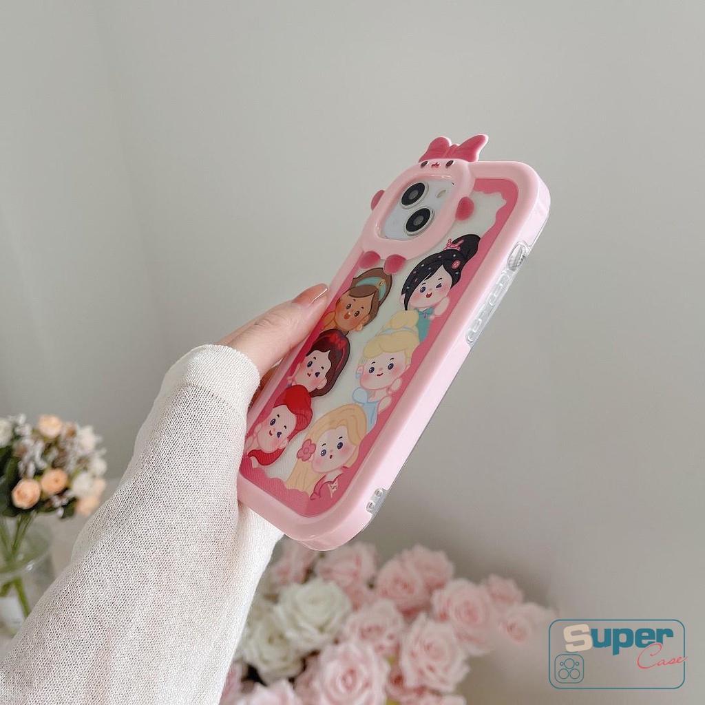 Bow Little Monster Lens Case Samsung A13 A14 A04 A12 A23 A50s A32 A04E A52 A30s A51 A52s A31 A22 M22 M32 A33 A53 A73 A04s A11 A21s A71 A53 A03 A03s A02s Sweet Disney Princess Cover