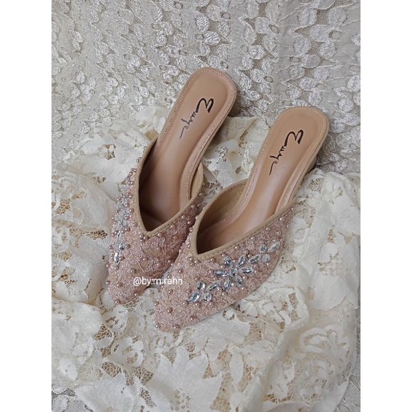 Selop payet , wedding shoes , selop brukat