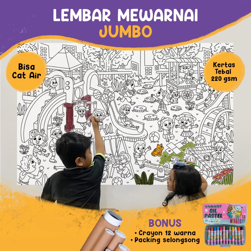 

Promo (5 Desain) Poster Mewarnai Jumbo / Giant Coloring Sheet / Jumbo Coloring Page