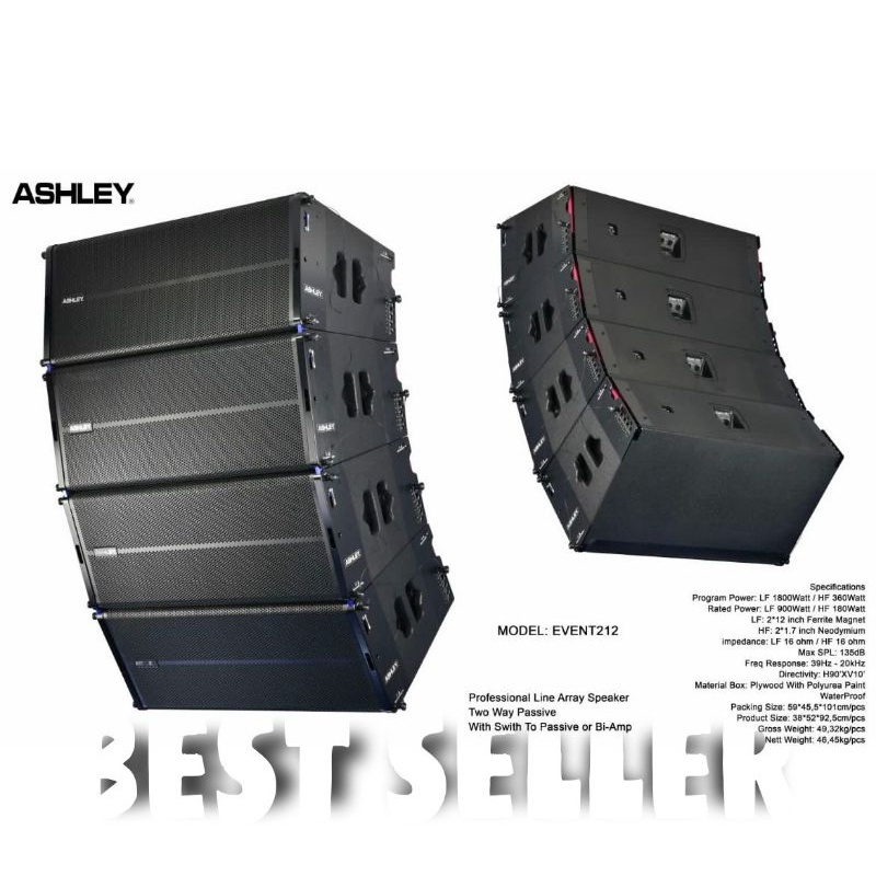 Speaker Line Array Ashley Event 212 Original 12 inch Passive