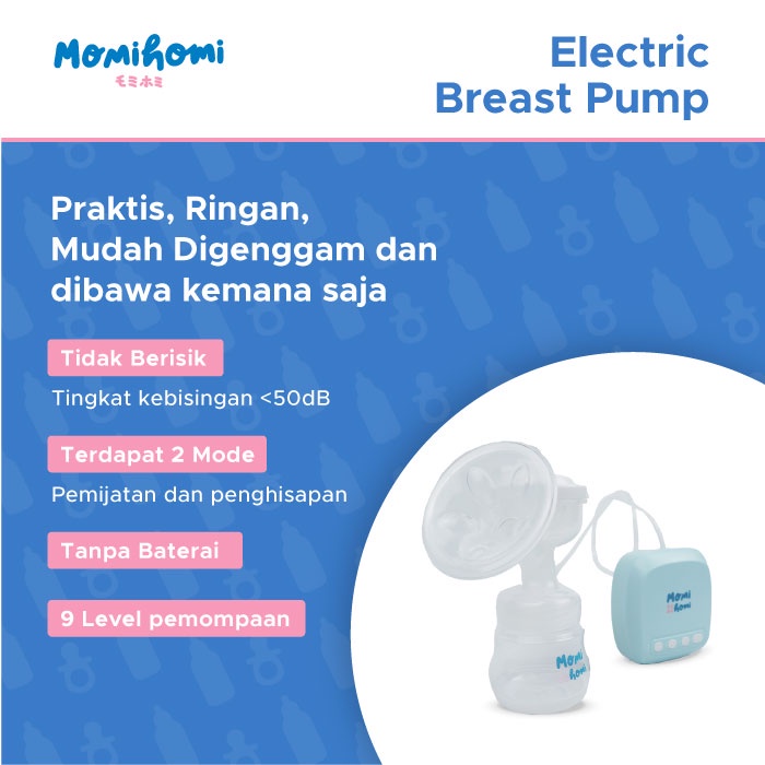 Momi Homi Breast Pump Electric Kyoto / Pompa ASI Elektrik / Pompa Asi