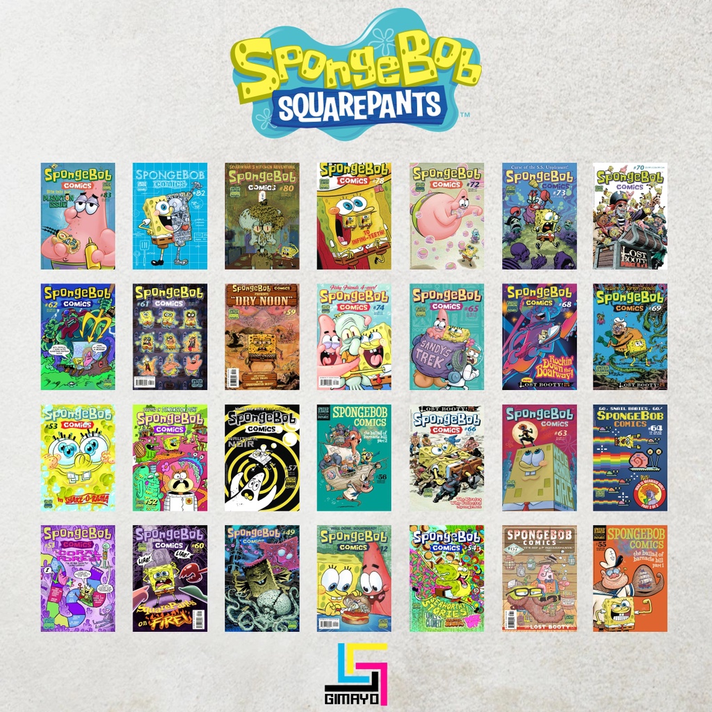 Poster SpongeBob SquarePants Cover Komik Dekorasi Aesthetic Dinding