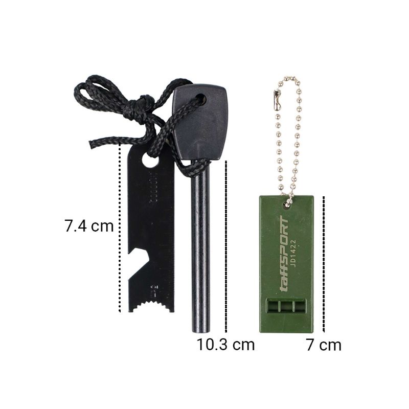 PEMANTIK API PELUIT Fire Starter Whistle Survival CAMPING Darurat Kit