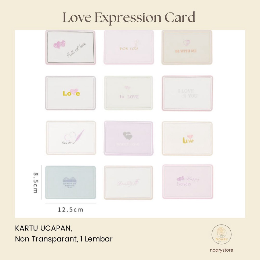 Love Expression Card / Kartu Ucapan / Kartu Ulang Tahun / Cellophane / Greeting Card / Kertas Import / Florist Supply / Bunga Kering / Kartu / BI / OPP / Paper / Card / Kartu Import / Kartu Grosir / Kartu Termurah / Florist