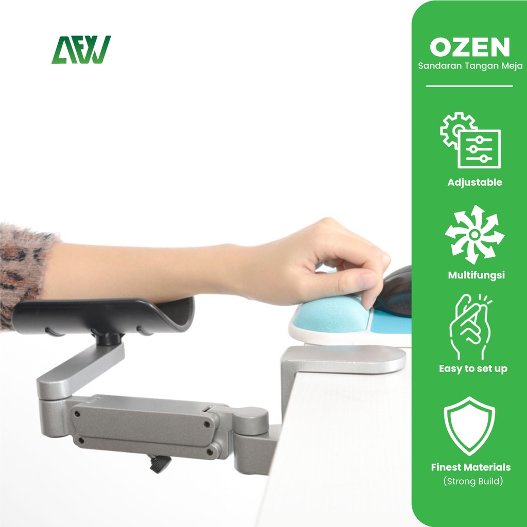 OZEN Computer Arm Rest Adjustable Sandaran Tangan Meja Mouse Kerja