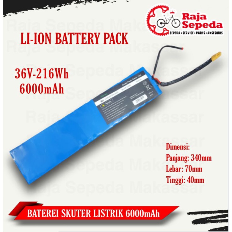 BATERAI BATTERY LITHIUM SKUTER OTOPED LISTRIK ELETRICK SCOOTER 36V