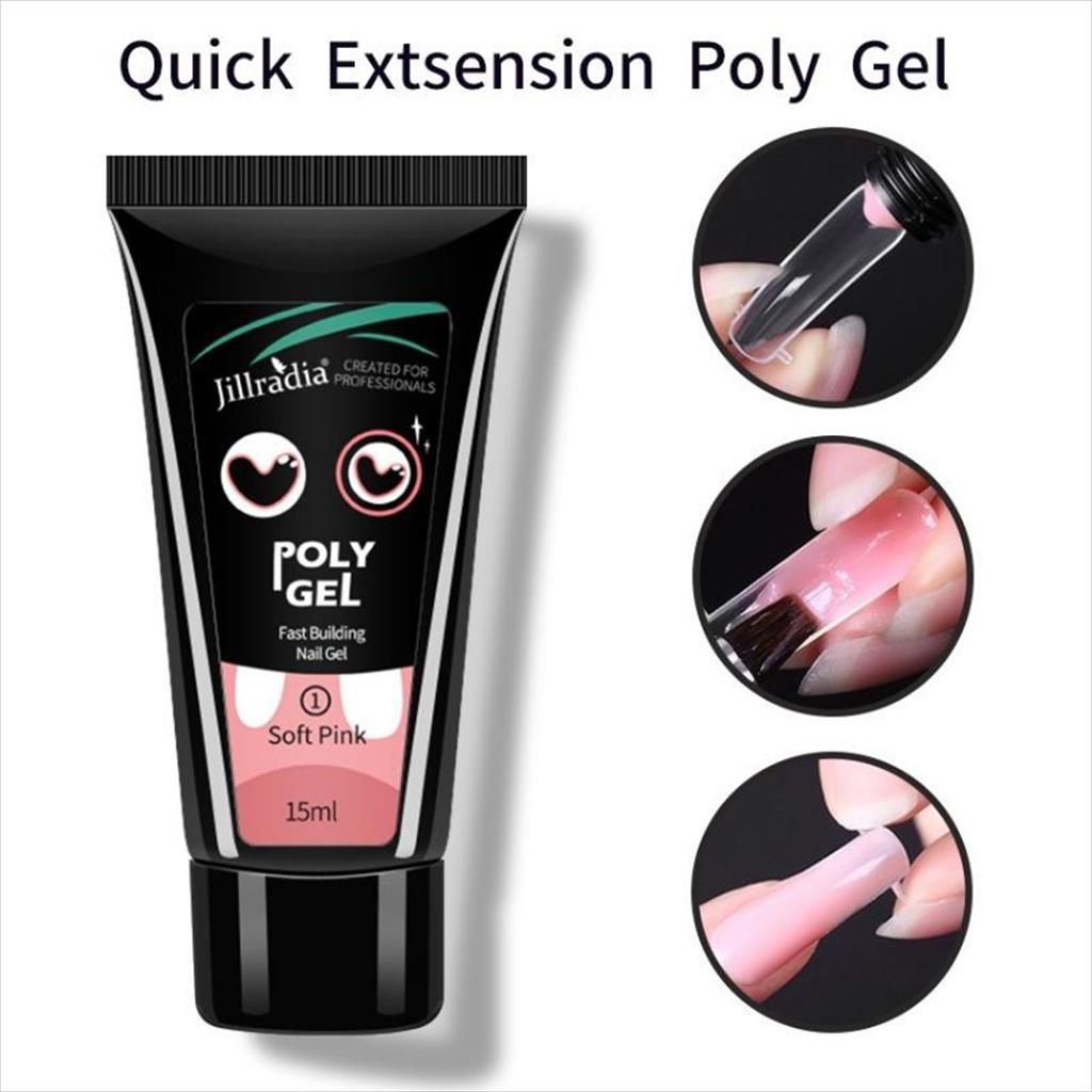 POLYGEL JILLRADIA POLY GEL 15ML NAIL EXTENSION / SAMBUNG KUKU PALSU NAIL ART