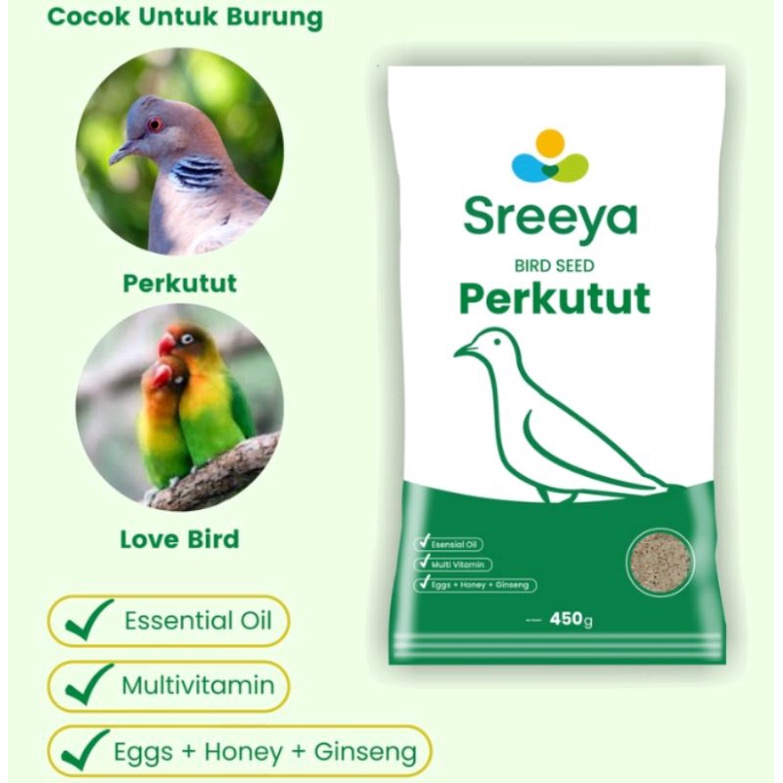 perkutut terkutut sreeya bird food pakan harian 450grm