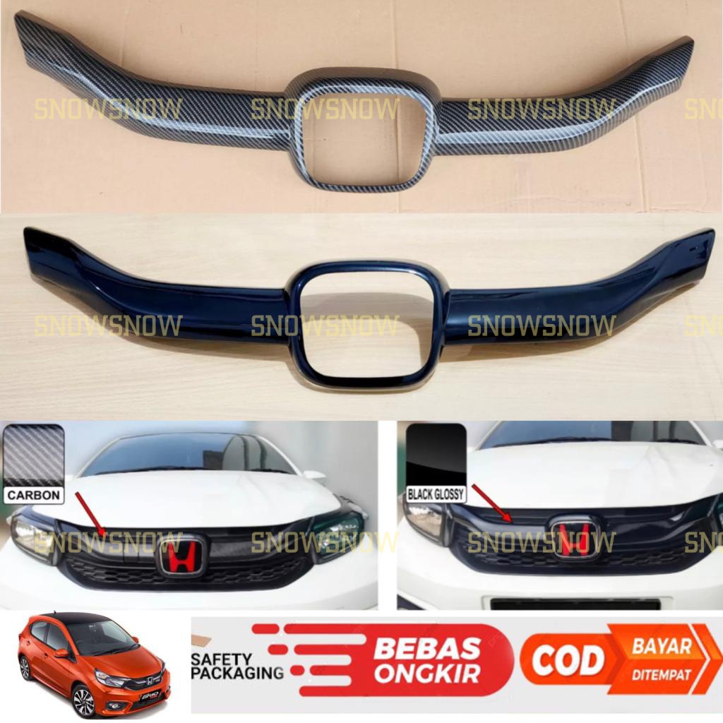 List Grill Bumper Depan Cover All New Brio 2018 2022 2023 2024 RS SATYA Urbanite Hitam Glossy Carbon