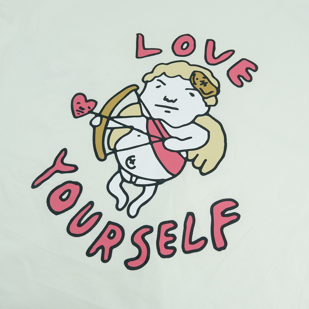 PEANUT STAIN - Love Yourself Ivory Oversized Tshirt