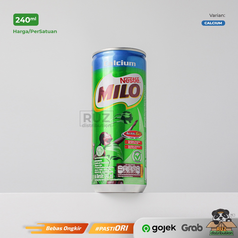 MILO Kaleng Calcium Siap Minum Milo Activ-Go Kaleng