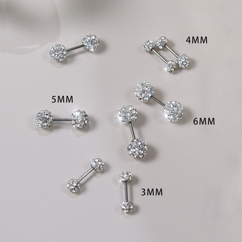 Anting Stud Kepala Ganda Bahan Titanium Steel Untuk Wanita