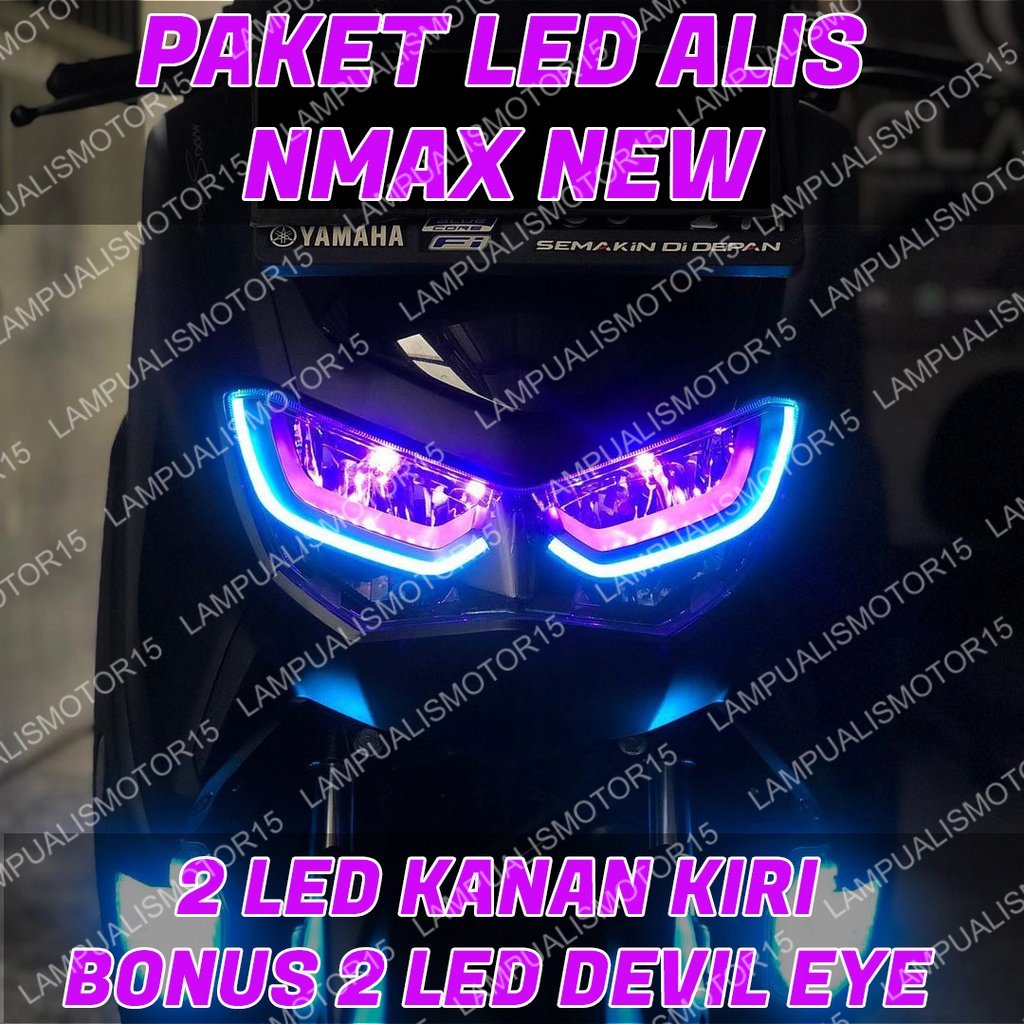 PROMO LAMPU ALIS DRL NMAX NEW BONUS DEMON EYE SIAP PAKAI LAMPU ALIS DRL BONUS DEVIL EYES ALL NEW NMA