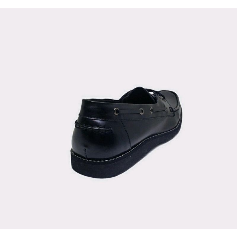 Sepatu Pantofel Pria MK-G4 Black Full Kulit Ukuran besar 43-44-45-46-47-48 Sepatu Kerja Kantoran Formal JUMBO Bule Luar Negri Kaki Besar, 44