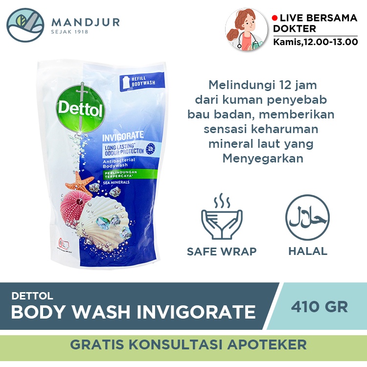 Promo Harga Dettol Body Wash Invigorate 410 ml - Shopee