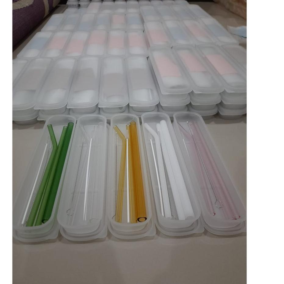 Harga Termurah Sedotan Kaca pyrex Glass Fullset