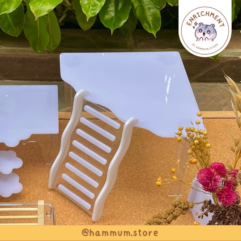 Platform Akrilik Hamster A45 | Corner Platform Hamster | Meja Pojokan