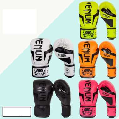 Glove Boxing Muay Thai Gloves VENUM 10oz 12oz 8oz Sarung Tinju Muaythai Black White Orange Green Pin