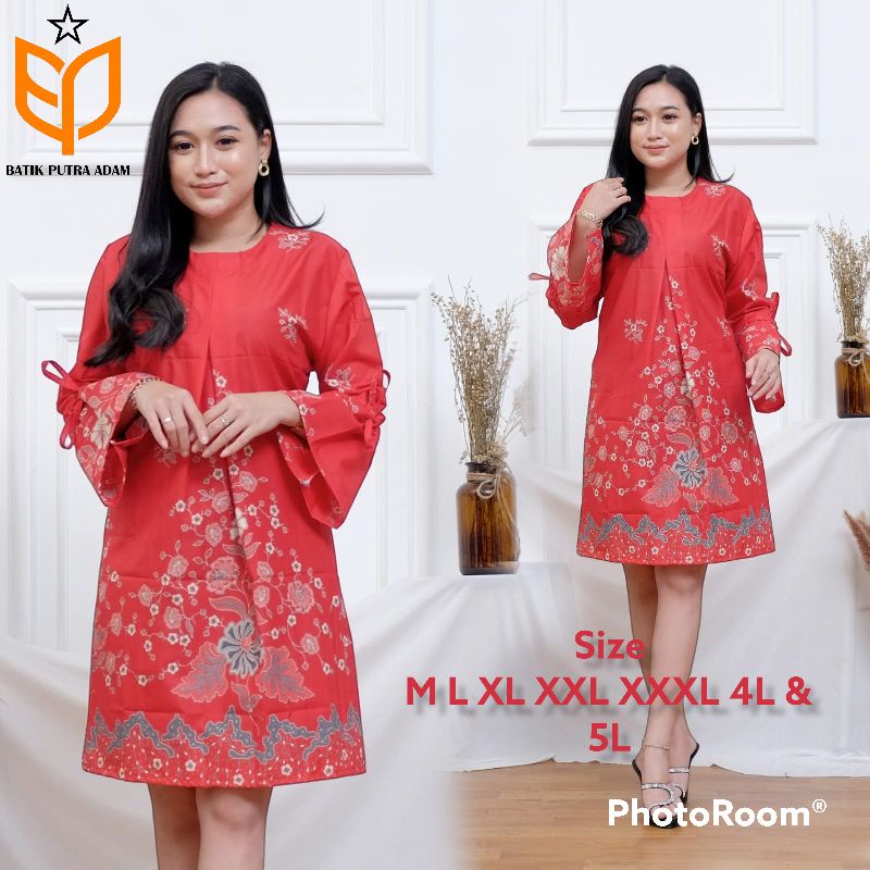 tunik terbaru baju batik atasan wanita kekinian jumbo 2022