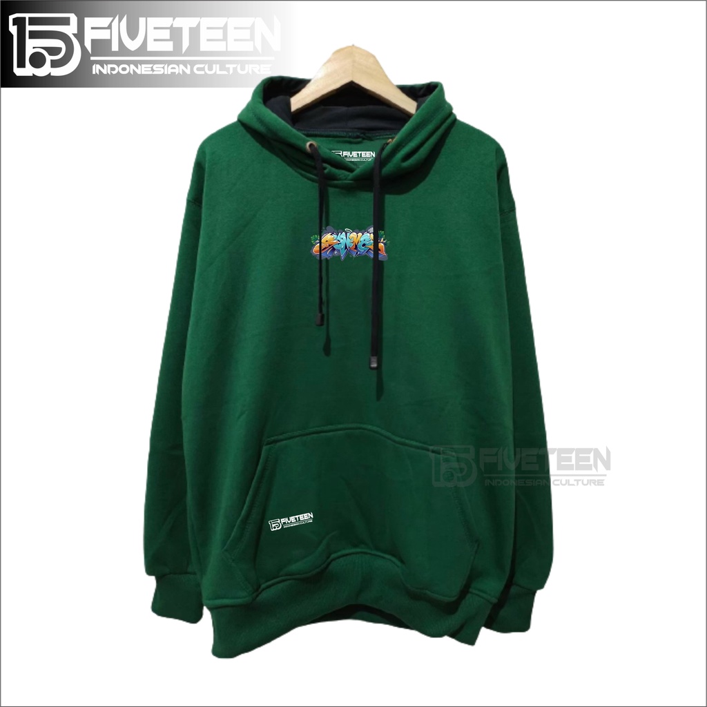 Sweater Hoodie Distro Pria Kachios Warna Hijau botol Summer Suwiter Distro Pria Bandung Asli Original Hoodie Kachios Full 15fivteen15