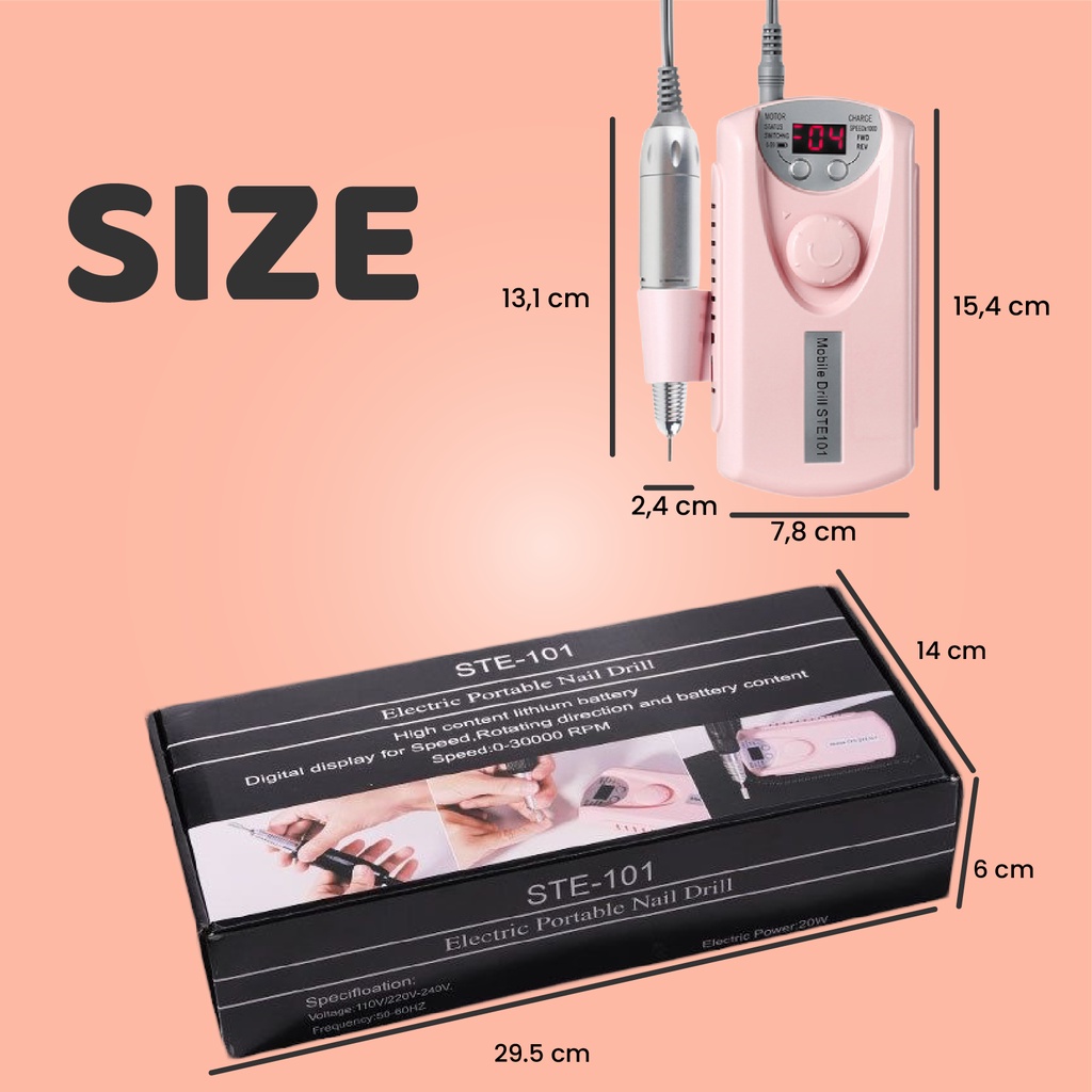 【 COD 】Alat Kikir Kuku Elektrik/Bor Mini Mesin manikur/Mesin Kikir Kuku Elektrik Electric Nail Drill