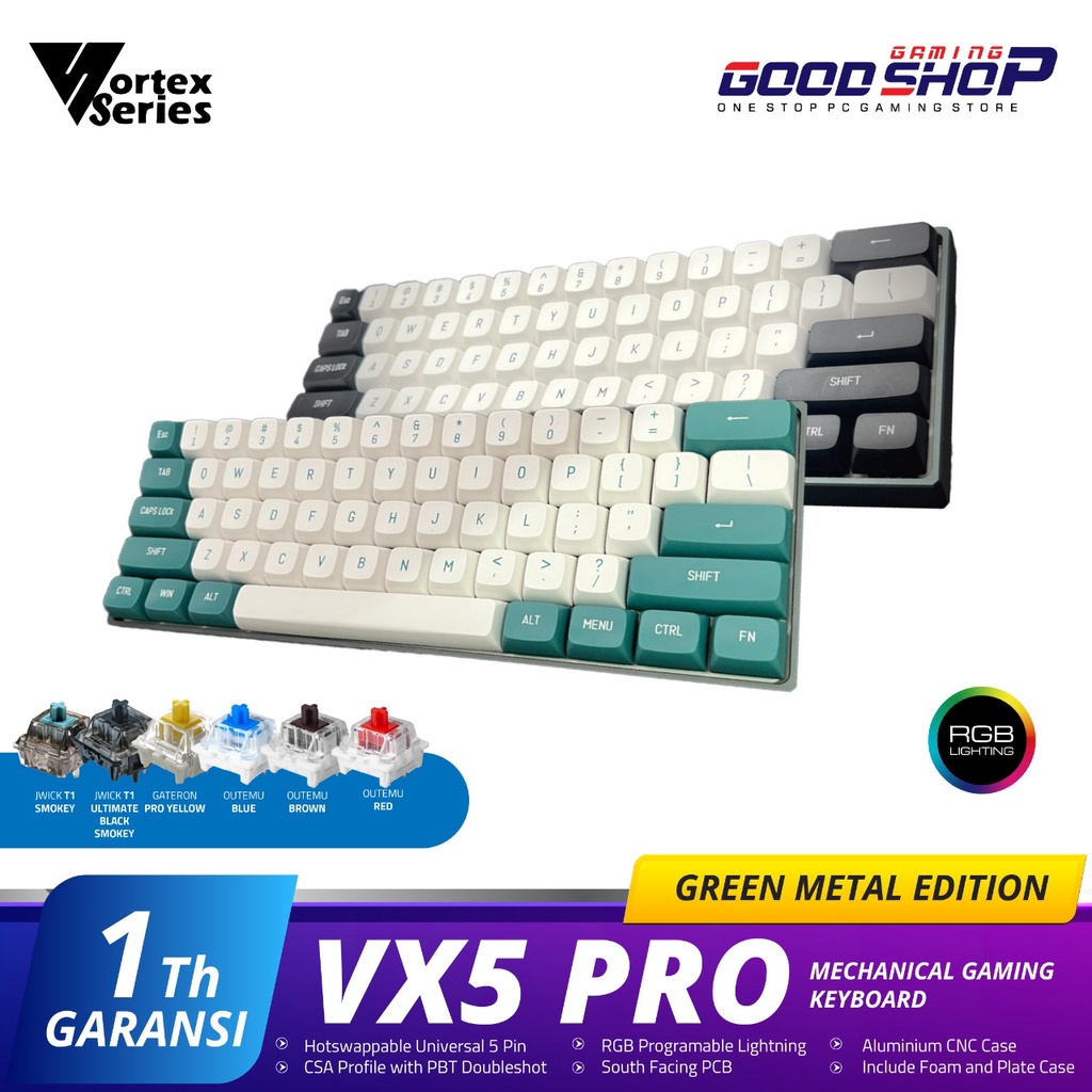 VortexSeries VX5 PRO Midnight Green Metal Edition Mechanical Keyboard