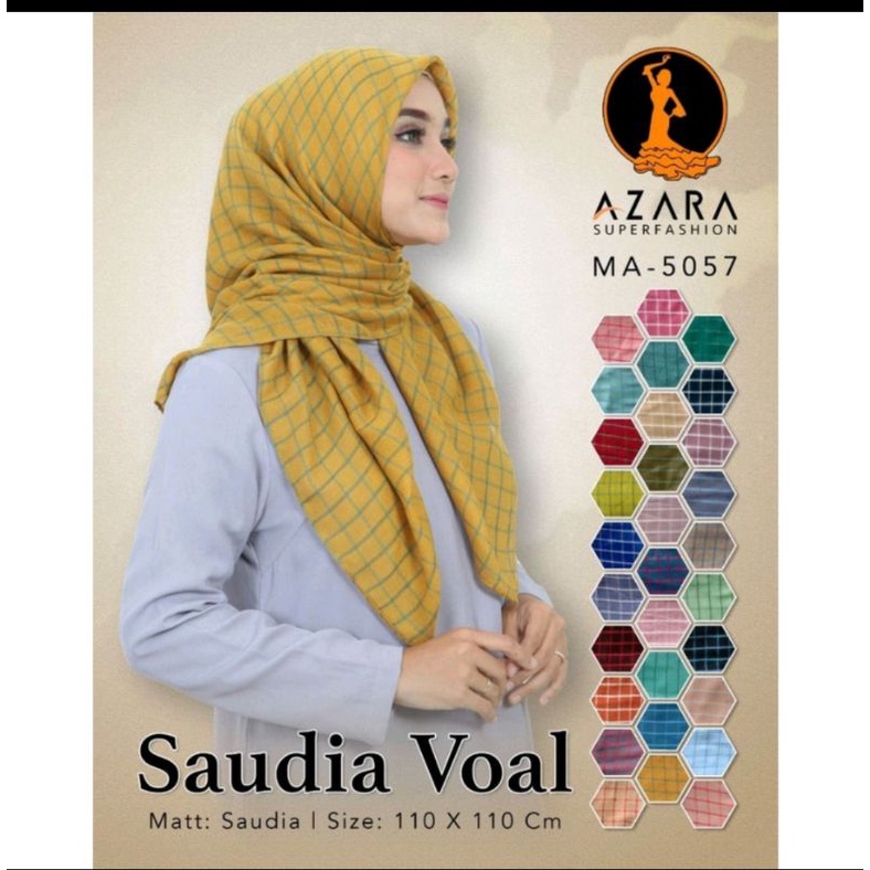 Hijab JILBAB Segiempat Saudia Voal || Azara Superfashion || Grosir Hijab Murah || Fashion Hijab ||| 