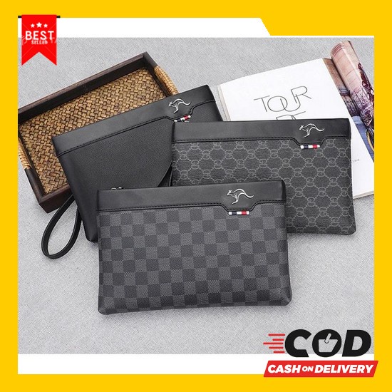 Clutch Pria Wanita Pouch Handbag Tas Pegang Jinjing Leather Impor He31 Civeto Bc05 Business Clutch M