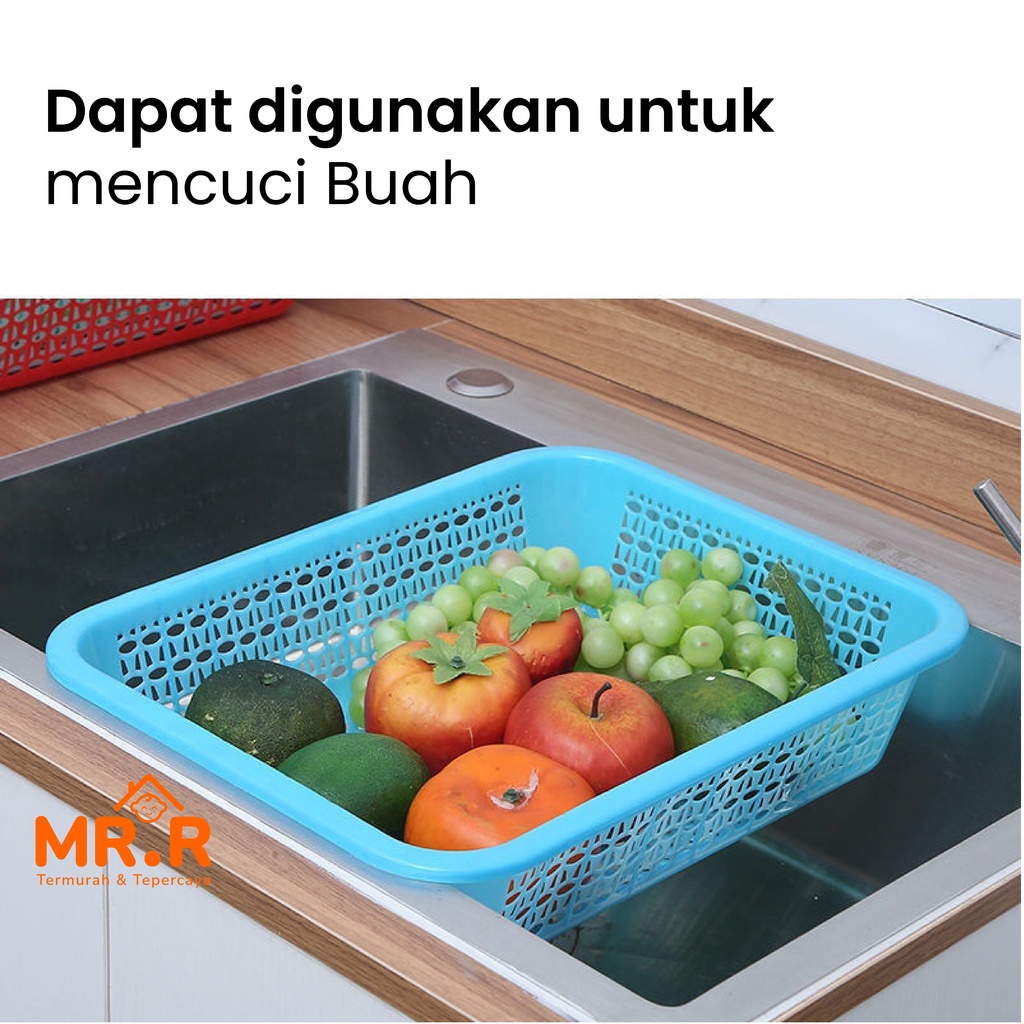 Keranjang Penyimpanan Tempat Serbaguna Kotak Organizer Kranjang Plastik Laundry Pakaian Size XL