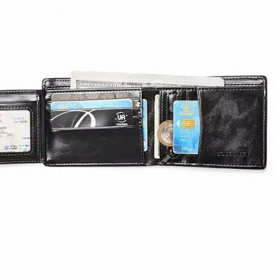 dompet pria bostanten kulit asli lilin - Cokelat