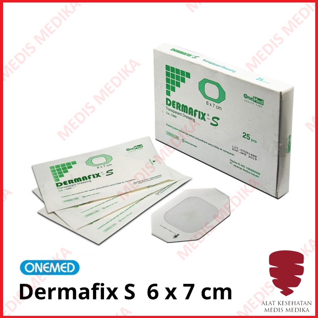 Dermafix S 6 X 7 CM Onemed p3k Plester Anti Air Infus Dewasa P3K Plaster 6X7 6X7CM