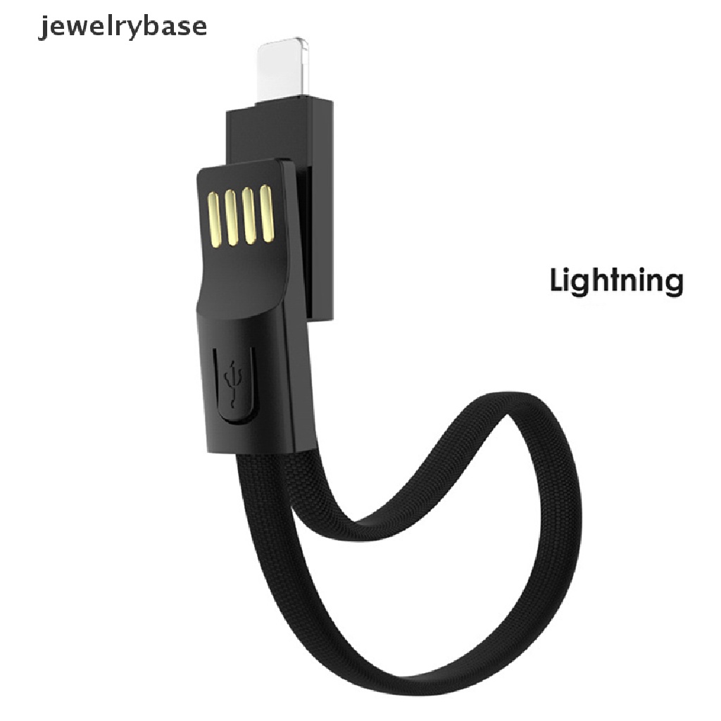 Jewelrybase Gantungan Kunci Kabel Charger Micro USB Tipe C Fast Charging Untuk iPhone / Samsung