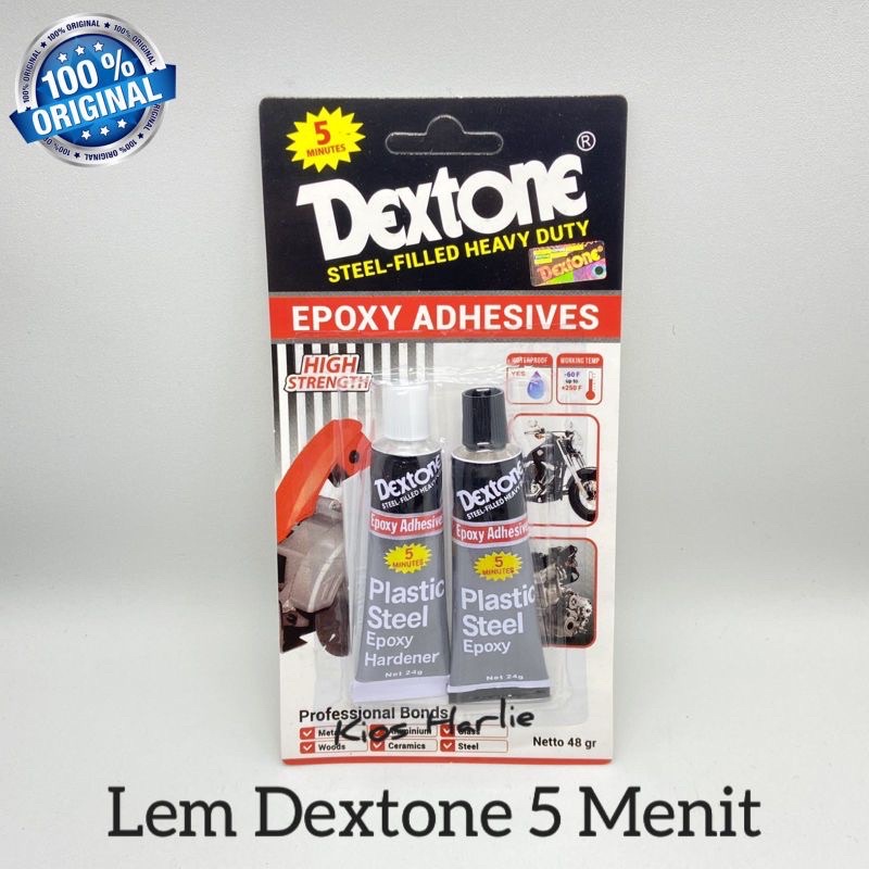 

Lem Dextone Lem Besi - plastic Epoxy Adhesives 5 mins (48 gram)
