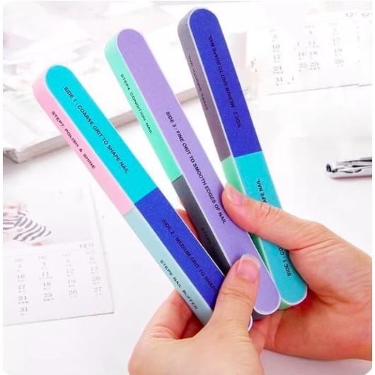 ❤ IJN ❤ Alat Amplas Kikir Kuku Manicure Pedicure Nail Buffer Gel Art Tool