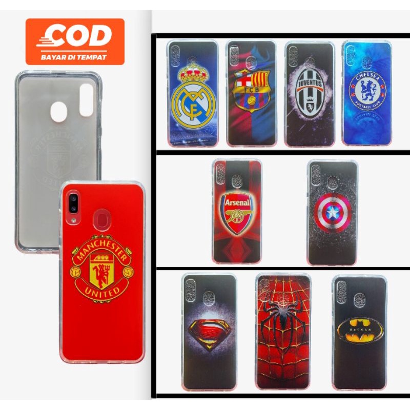 Vivo Y12 / Y17 Case Silikon Gambar Timbul Premium Ultrathin Softcase Gambar Klub Bola / Hero