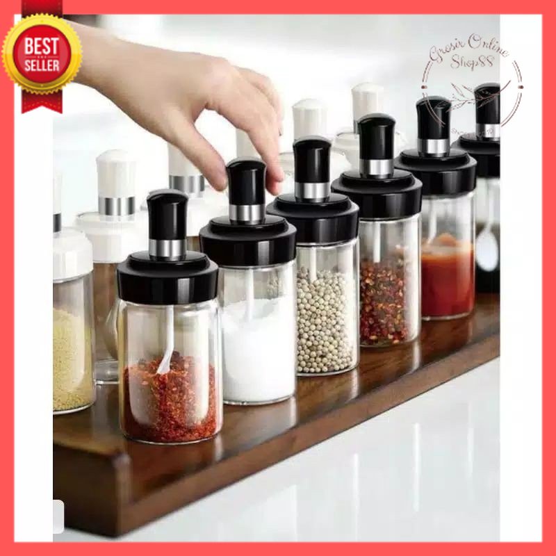 GOS B302 -Toples bumbu L951 Tempat bumbu Botol Bumbu Unik sendok nempel di tutup/tempat bumbu