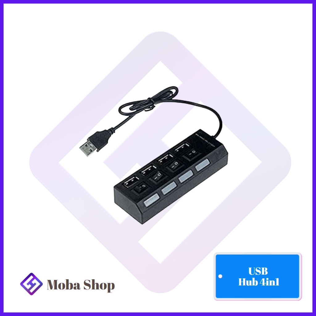 USB Hub 4in1 4 Port Swith On/Off