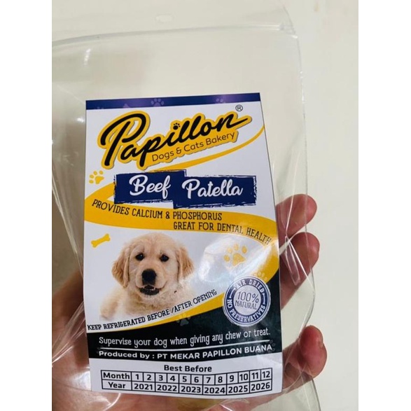 Beef Patella - Dog Snack Food Treats Cemilan Makanan Anjing Papillon